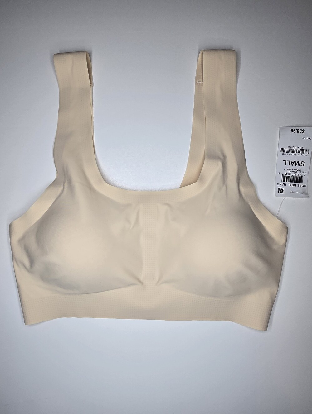 NWT Alfani Intimates Seamless Bra Tank Camisole Nude Beige Size S Removable Pads